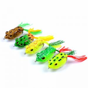 Best 5 Colors  5.70CM/14g Frog Lure Mullet Snakehead Fish Bait Longer Shot Fishing Lure wholesale