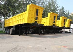 CIMC hydraulic enclose fifth wheel heavy duty dump trailer cargo dumping trailer for sale