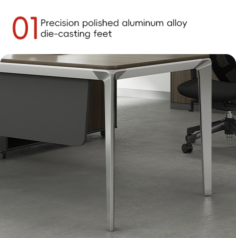 Modern 4-person Office Furniture Table With Front Baffle For Privacy Support customization
