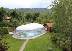China Commercial Inflatable Transparent 8m Swimming Pool Dome Cover tent on sale