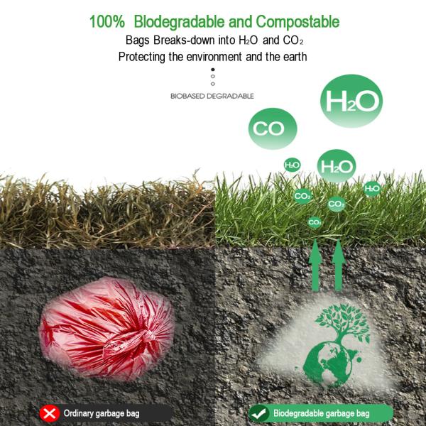 PBAT PLA Corn Starch Vest Style Bag for Compostable Trash in Aseptic Environments