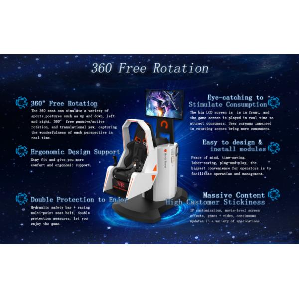 Roller Coaster 360 Flight Simulator / 9d Vr Motion Simulator Chair Fiberglass Materials