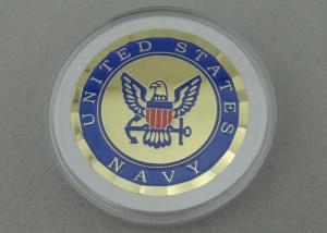 Best U.S Navy Personalized Coin by Brass Die Struck And 1 3/4 Inch , Transparent Box Packed wholesale