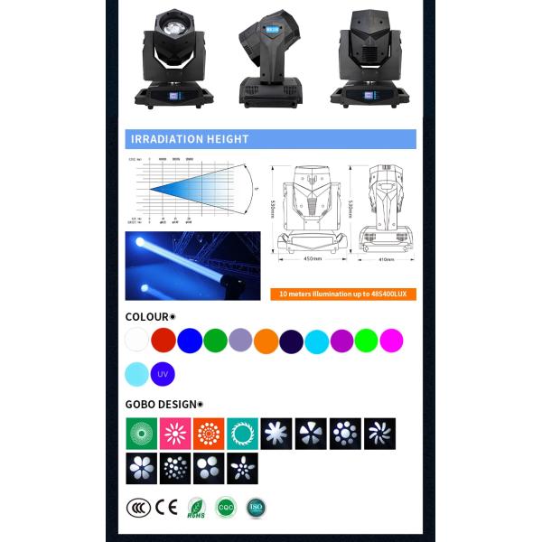 Voltage AC110V-240V 50/60Hz LED Beam Moving Head Light Sharpy Beam Gobo Stage DJ Light