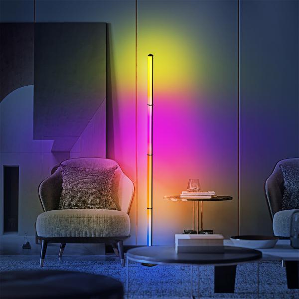 Smart Corner RGB Lamp , LED Corner Floor Light WiFi 2.4G 1.5M Height