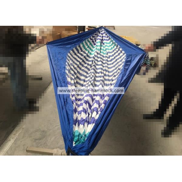 Blue Print Parachute Nylon Hammock , Lightweight Large Double Nylon Hammock Swing