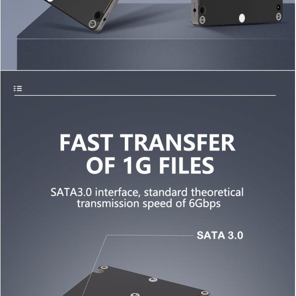 M.2 Key B to 2.5 SATA Enclosure Adapter for NGFF SSDs