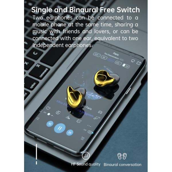 CVC8.0 Active Noise Cancelling Earphones IPX7 Waterproof Bluetooth Earbuds