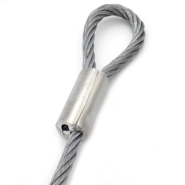 Solar Wire Rope Sling Loop Ends Galvanized Steel 4 mm