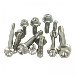 Best High strength custom hex flange GR5 Ti-6al-4v titanium fasteners titanium bolts titanium screws wholesale