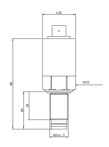 4-20m ADC Output Signal Explosion Proof Pressure Sensor with Nitrile Rubber Seal -30-60C
