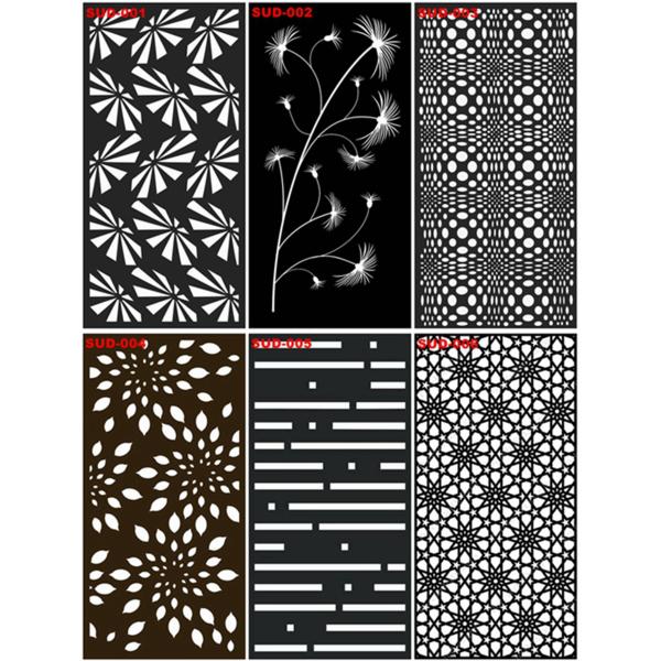 SUDALU Customized Design Aluminum City Pattern CNC Curvel Panel Interior Decoration Perforated Panel