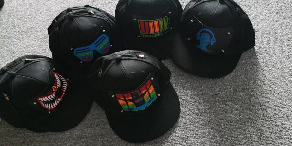 China supply customized flashing el hats music activated led caps with wireless inverter high brightness