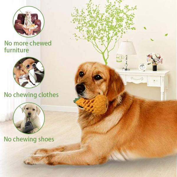 Pineapple Dog Tough Chew Toys , Food Grade Indestructible Dog Toys For Aggressive Chewers