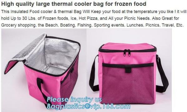 High quality Insulated Commercial Food Delivery Bag with Side Pockets Thick Insulation Cooler Bag,Chinese factory hot sa