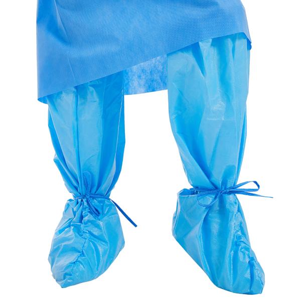 80gsm Disposable Boot Cover , Blue Booties Shoe Covers 45x36cm