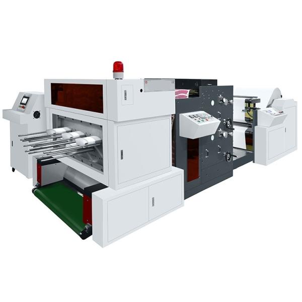 Cheap Automatic Printing Punching and Die Cutting Machine, for paper roll to make paper cup, multi-color printing for sale