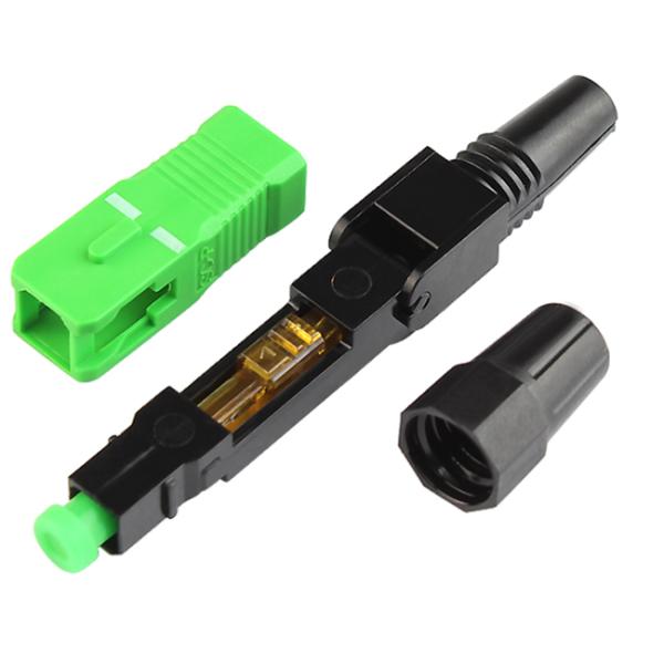 Fast Fiber Optic Connector SC APC / UPC Polish Quick Assembly 0.3db Insertion Loss