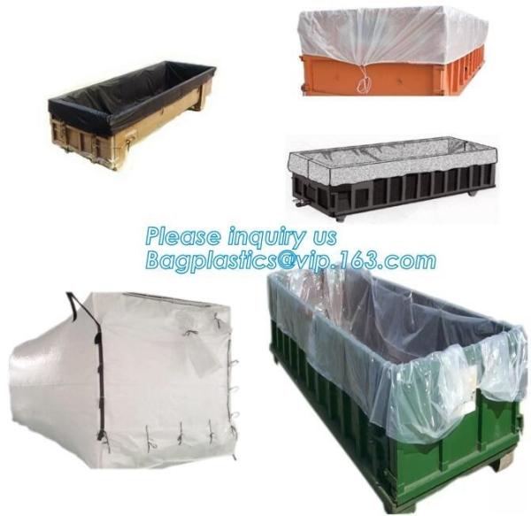 Cheap Dumpster 6Mill Open Top Roll Off Drawstring Container Liners,Open Top Drawstring 6 Mil Roll Off Container Liners, BAGEAS for sale