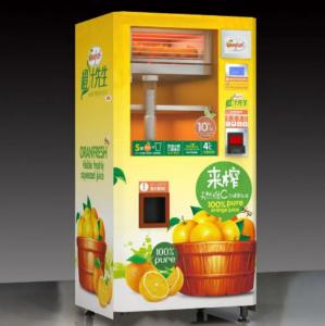 Best 350ml Orange Fresh Juice Vending Machine Commercial Coin Bill Credit Card Payment wholesale