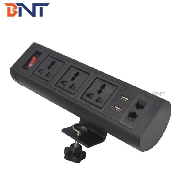 Removable clamp table edge multifunctional desk mounted socket with usb port