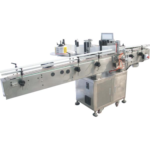 Yogurt / Plastic Cup Sticker Labeling Machine With ± 1mm High Accuracy