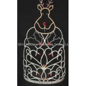 Best Elk rhinestone crowns custom deer christmas pageant crowns for holiday pageant crowns wholesale crystal pageant crowns wholesale