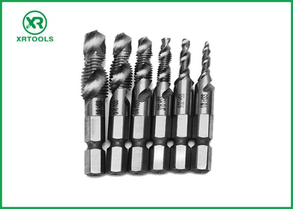 Cheap 6Pcs Machine Use HSS Combination Drill And Taps Set ,Hss Machine Taps And Drill Sets for sale