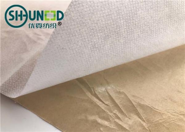 Cheap Eco Friendly Fusible Non Woven Interlining Fabric With Yellow Adhesive Release Paper for sale