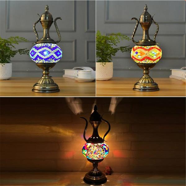 Romantic Table Lamp Decorative Light Turkish Lamp Glass Colorful Handmade Glass table lamp(WH-VTB-03)