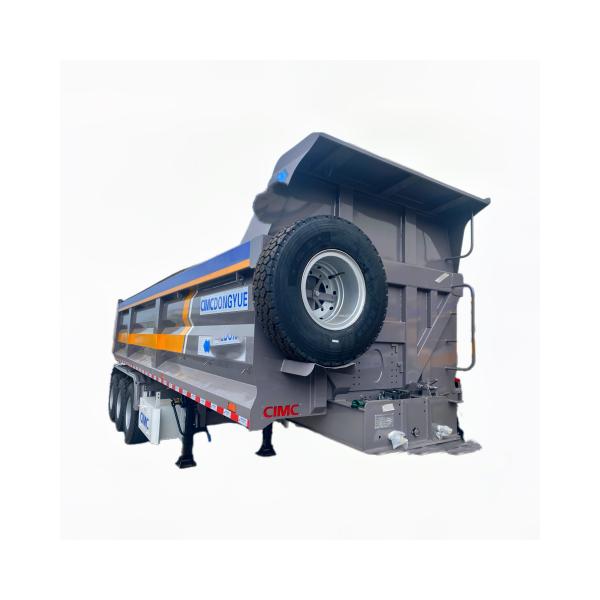 3-axis 4-axis Dump Truck Trailer Type Rear Dump Trailer 100 Ton End Dump Truck