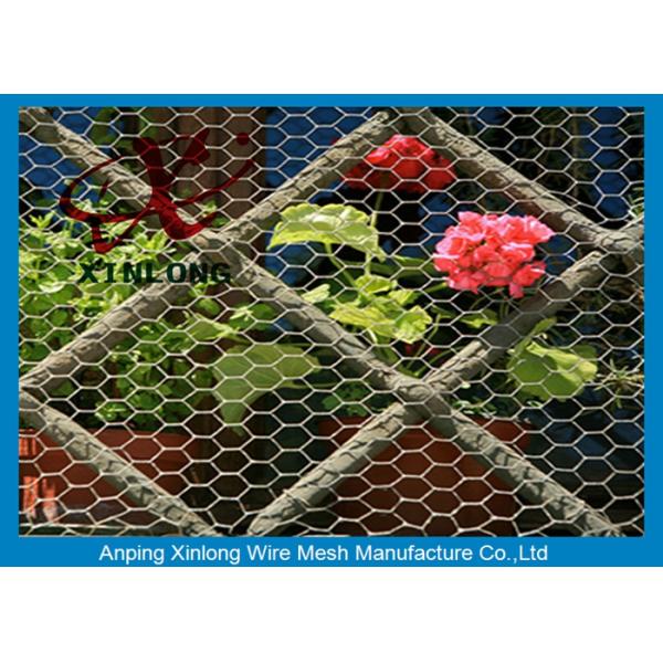 1/4 Inch Stainless Steel Hexagonal Wire Mesh For Garden / Children Playground