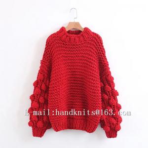 China Hand Knit Sweater, Hand Knitted Cardigan, Handmade Pullover Bohemian Dress, Stylish Bubble Dress on sale