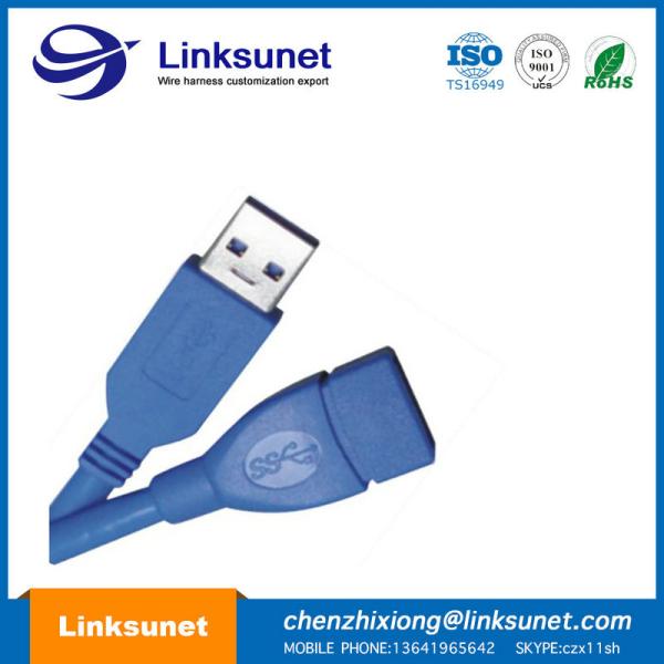 UL94 V - 0 USB - MIC 5PIN Plug Injector Wiring Harness Customized Mold