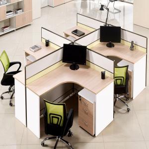 Best Open L Shape Call Center 4 Person Office Cubicle Size 1200*600*1200 Mm wholesale