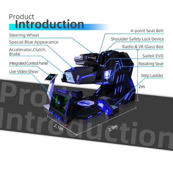 360 Degree Simulator Rotating Game Machine Virtual Reality Driving Car 9D VR Chair Indoor Playground