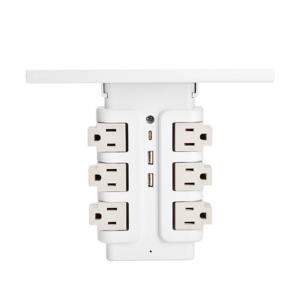 Wall Power Socket with Surge Protector ETL cETL Passed 6Way 2USB 1Type C
