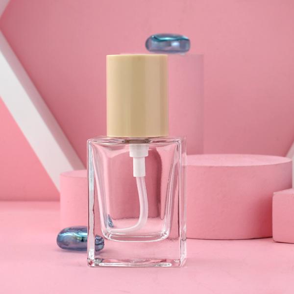 Luxury Small Square 30ml Foundation Bottle Screen Printing With Metal Screw Cap