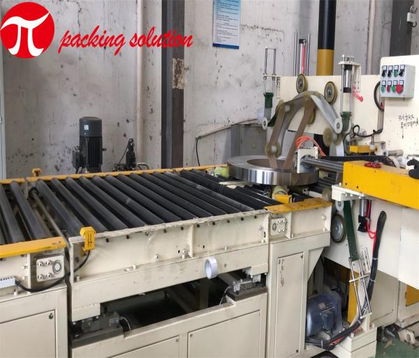 Cheap 380V Automatic Steel Coil Packing Line With Stacking System And Unloading System for sale