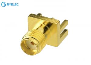 Best SMA Rf Cable Connector Female Jack Solder Edge PCB Straight Mounted Receptacle wholesale