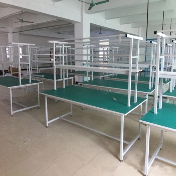 ESD Workbench 240x120x185cm Anti-Static Assembly Line with 40W LED