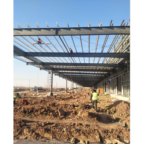 Prefabricated Steel Hangar with 200 Km/h Wind Load for Warehouse
