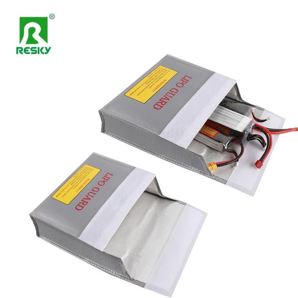 Fireproof Waterproof Explosion Proof Rc Lipo Battery Safe Bag With Zipper 45x165x215mm