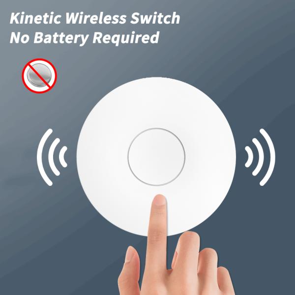 SIXWGH Remote Control Lamp Socket Electronic EU Plug Waterproof Kinetic Energy Switch