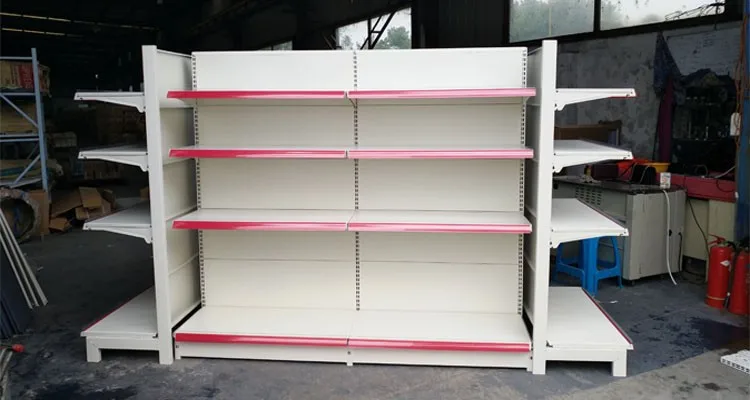 Side Grocery Store Gondola Shelving Medium Duty Supermarket Rack