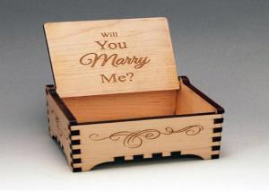 Best Cover Top Heart Shaped Wooden Box , Wooden Crate Gift Box For Rings Wedding Gift wholesale