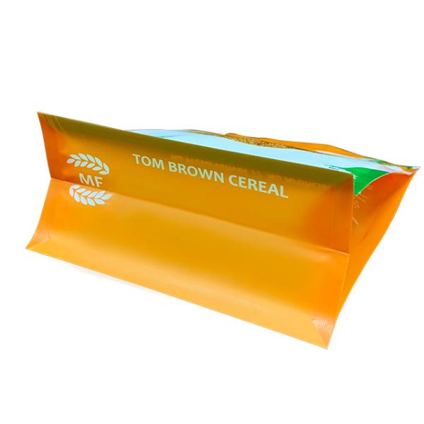 Customize Print Flat Bottom Pouch Zipper Top For Food Powder Packaging Bag