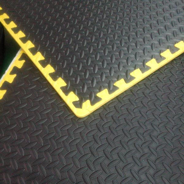Cheap 3/8" Thick Interlocking Gym Floor Mats / Interlocking Workout Mats 60*60cm for sale
