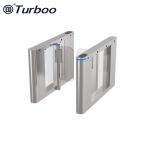 Fast Access Control Speed Gate Turnstile Swing Barrier Gate With LED Strip Bar