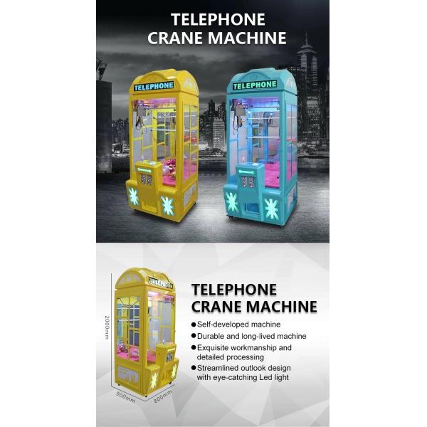 Telephone Small Gift Vending Machine Metal Material 110 / 220V Voltage